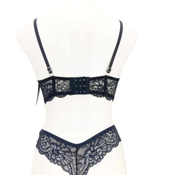 TAHARI BLUE 36C/LARGE BRA SET - Picture 3 of 16